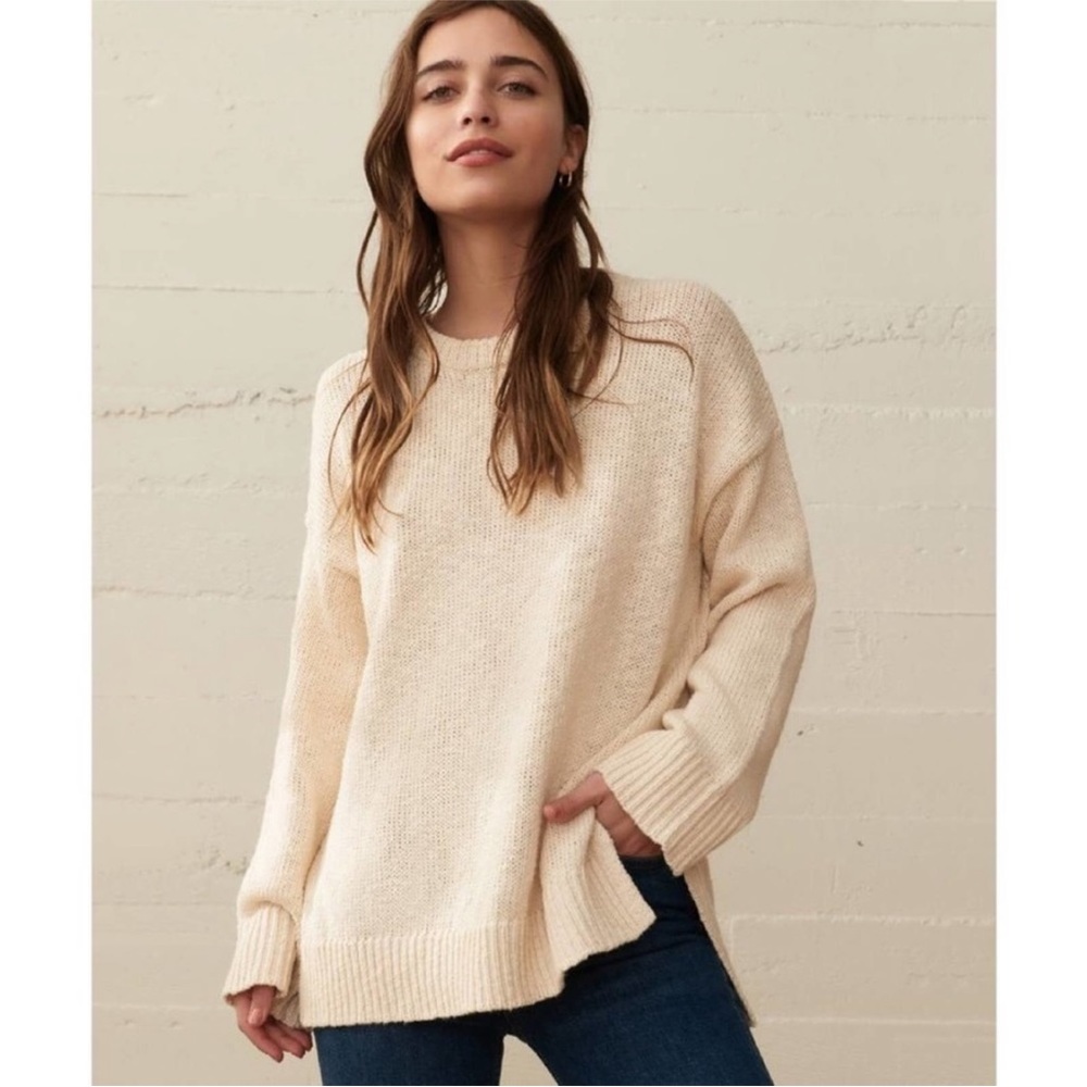 Jenni Kayne Cotton Linen Boyfriend Sweater
